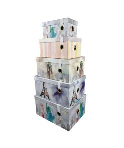 12 Landmarks Rectangle Box With Elastic Strap by Hudson 43