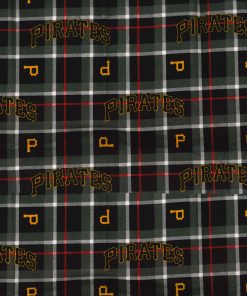 Fabric Traditions Pittsburgh Pirates MLB Plaid Flannel Fabric