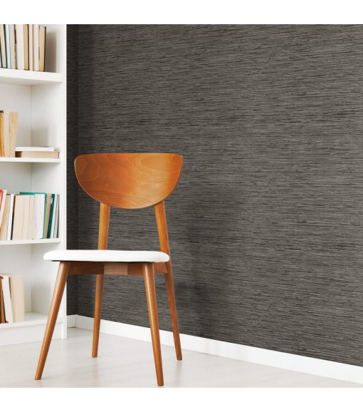RoomMates Wallpaper Grey Grasscloth - Image 5