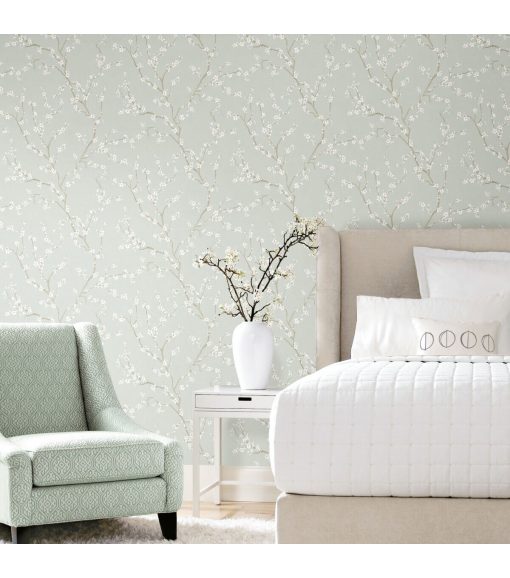 RoomMates Wallpaper Blue Cherry Blossom - Image 3
