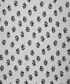 Paw Print on White Cotton Fabric by Quilter s Showcase