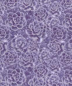 Pearlescent Purple Succulent Quilt Cotton Fabric by Keepsake Calico