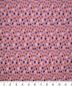 Stars on Pink Modern Quilt Cotton Fabric by Quilter s Showcase