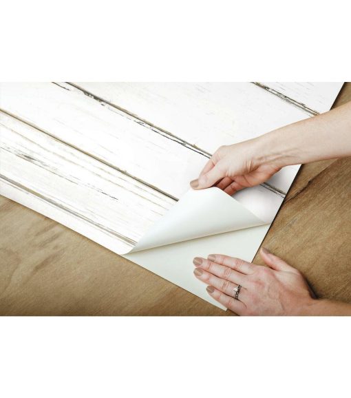 RoomMates Shiplap Peelable Wallpaper White - Image 9