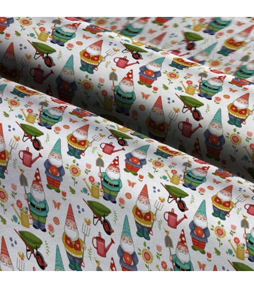 Springs Creative Garden Gnomes Cotton Fabric - Image 3