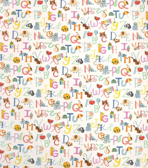 ABC Animals Super Snuggle Flannel Fabric