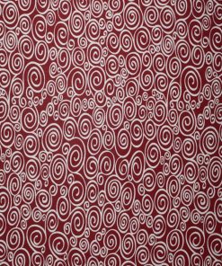 Swirls on Rio Red Cotton Fabric by Quilter s Showcase