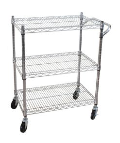 Oceanstar 400lbs Silver 3 Tier Heavy Duty All Purpose Utility Cart