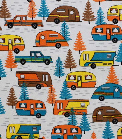 Campers   Trucks Super Snuggle Flannel Fabric