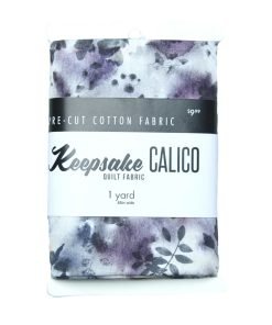 1yd Precut Blue Watercolor Leaves Quilt Cotton Fabric by Keepsake Calico