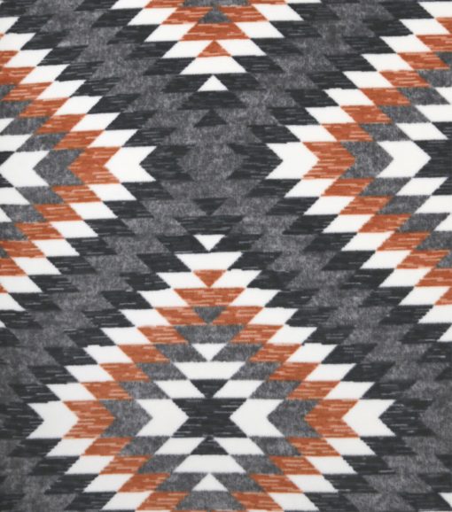 Southwest Diamond Aztec Luxe Fleece Fabric - Image 2