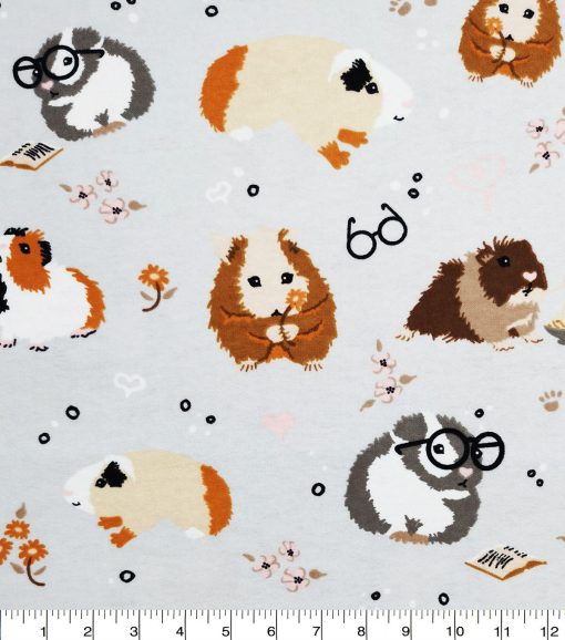 Guinea Pigs Super Snuggle Flannel Fabric - Image 3
