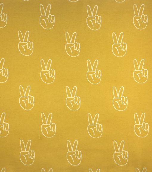Peace Sign Super Snuggle Flannel Fabric - Image 2