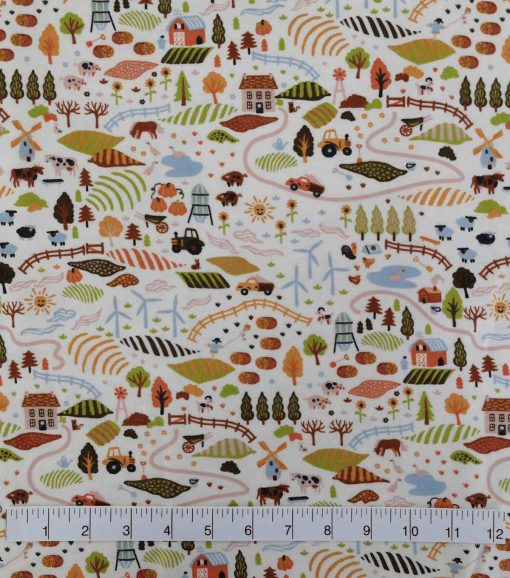 Farm Land Super Snuggle Flannel Fabric - Image 3
