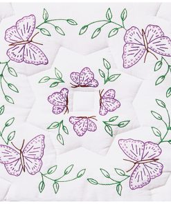 Jack Dempsey 18 Circle of Butterflies Stamped Quilt Blocks 6pk