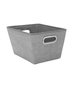 Simplify 13 Heather Gray Grommet Storage Bin With Handles