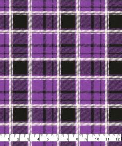 Purple and Black Plaid Super Snuggle Flannel Fabric