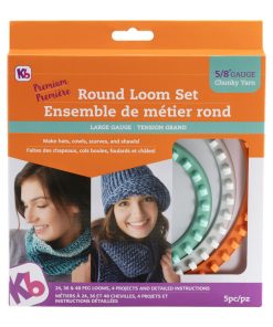 Knitting Board Premium Chunky Yarn Round Loom Set