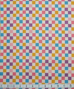 POP! Super Snuggle Checkerboard Multi Pink Flannel Fabric