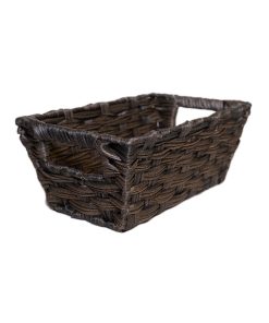 11 Dark Brown Wicker Basket