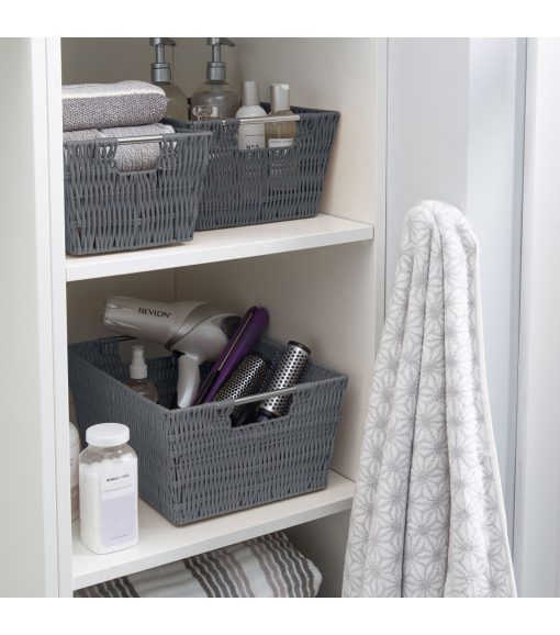 Simplify 3pk Rattan Storage Baskets - Image 3