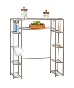 Honey Can Do 34 x 38.5 Nickel 10 Shelf Over the Toilet Space Saver
