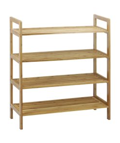 Oceanstar 27 Natural 4 Tier Bamboo Shoe Rack