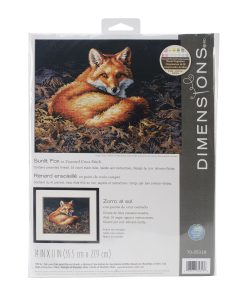 Dimensions 14 x 11 Sunlit Fox Counted Cross Stitch Kit
