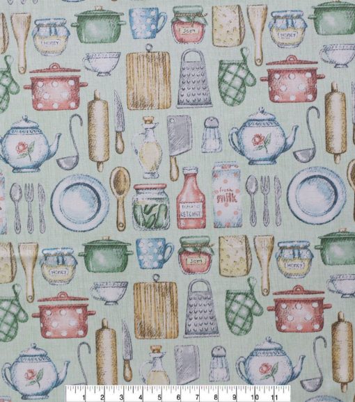Baking Needs Mint Novelty Cotton Fabric - Image 2