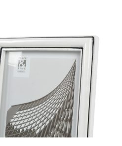 5 x 7 White Glazing Resin Tabletop Picture Frame by Place   Time