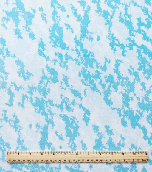 Blue Textured Snow Luxe Flannel Fabric - Image 2