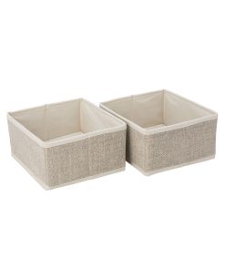 Simplify 7 Faux Jute Square Drawer Organizers 2pk