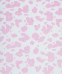 Pink Cow Print Sew Lush Fleece Fabric