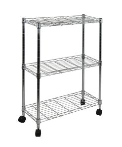Oceanstar 22.5 Chrome 3 Tier Shelving All Purpose Utility Cart