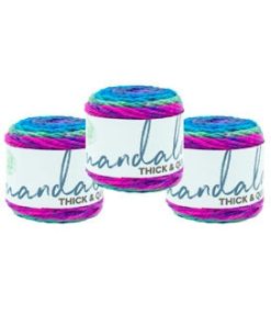 Lion Brand Mandala Thick   Quick 87yds Super Bulky Acrylic Yarn 3 Bundle - Vortex