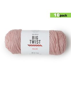 10pk Solid Rose Medium Weight Acrylic 380yd Value Yarn by Big Twist