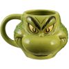 18oz Grinch Face Ceramic Sculpted Mug