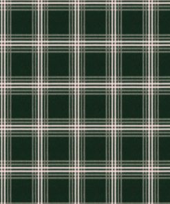 White   Green Plaid Super Snuggle Christmas Flannel Fabric