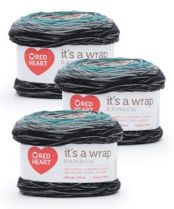 Red Heart It s A Wrap Rainbow Fine Weight Cotton Blend Yarn 3 Bundle