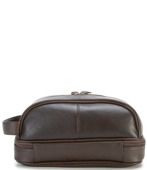Bottom Zip Leather Travel Kit - Image 6