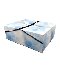 11 Blue Lagoon Geometrics Box With Double Door Lid by Hudson 43