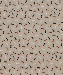 Dog Bones Cream and Black Novelty Cotton Fabric