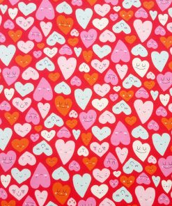 Valentine s Day Hearts on Red Super Snuggle Flannel Fabric by POP!