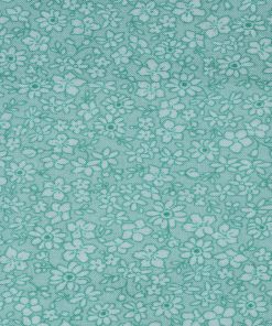 Teal Tonal Flowers Quilt Cotton Fabric by Keepsake Calico