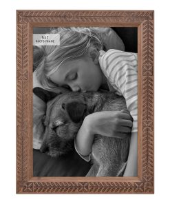 MCS 5 x 7 Rustic Romance Wood   Glass Tabletop Picture Frame