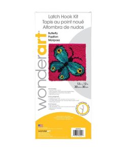 Wonderart Latch Hook Kit 12X12 Butterfly