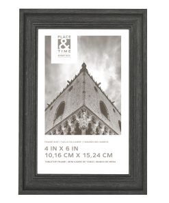 4 x 6 Traditional Black Tabletop Picture Frame by Place   Time