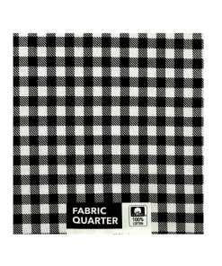 18 x 21 Black Checks Cotton Fabric Quarter 1pc by Keepsake Calico
