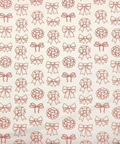 Red Bows Super Snuggle Christmas Flannel Fabric
