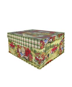 14 Red Truck With Flowers Flip Top Box by Place   Time